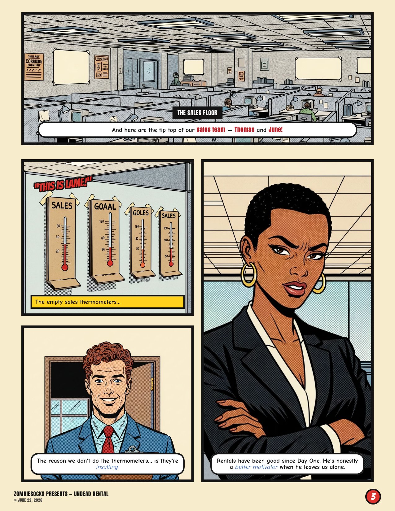 Page 3 — Thomas and June, the tip top of the sales team.
